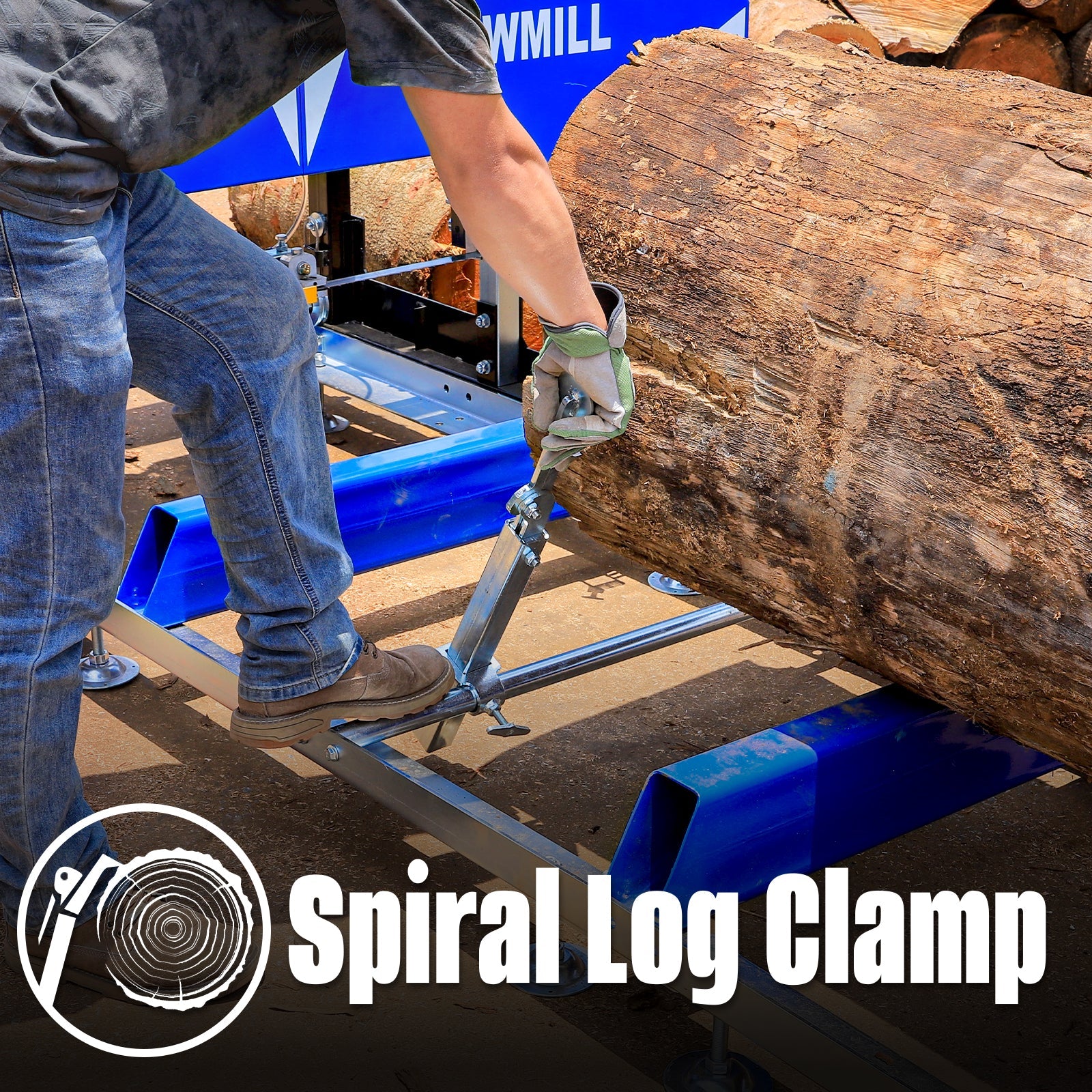 BILT HARD 26" Portable Sawmill with 15HP 420cc Gas Powered Engine | Includes 10 Bonus Blades