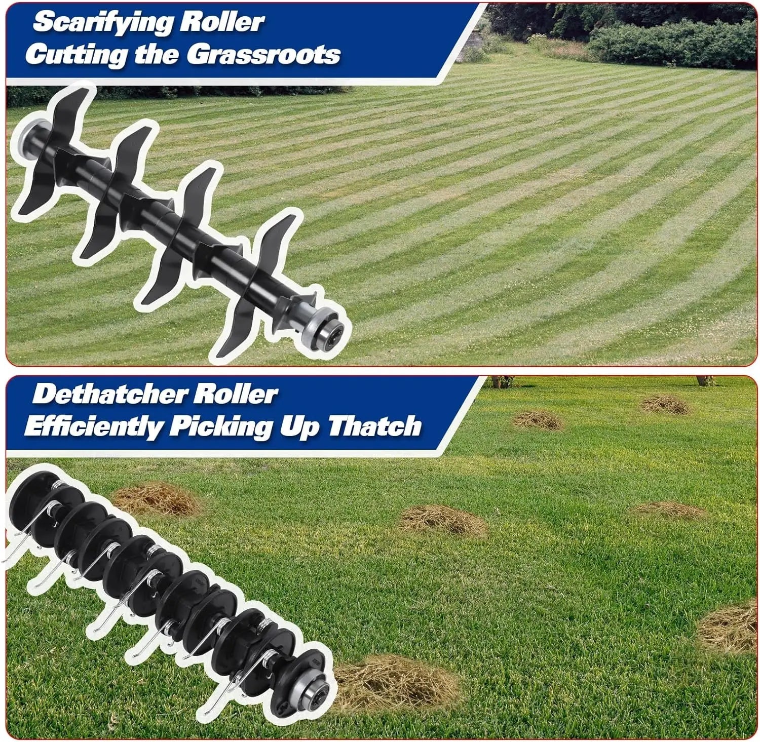BILT HARD 15 Amp Electric Dethatcher & Scarifier: 16" Width, 14.5-Gallon Bag, 2-in-1 Walk-Behind Lawn Tool