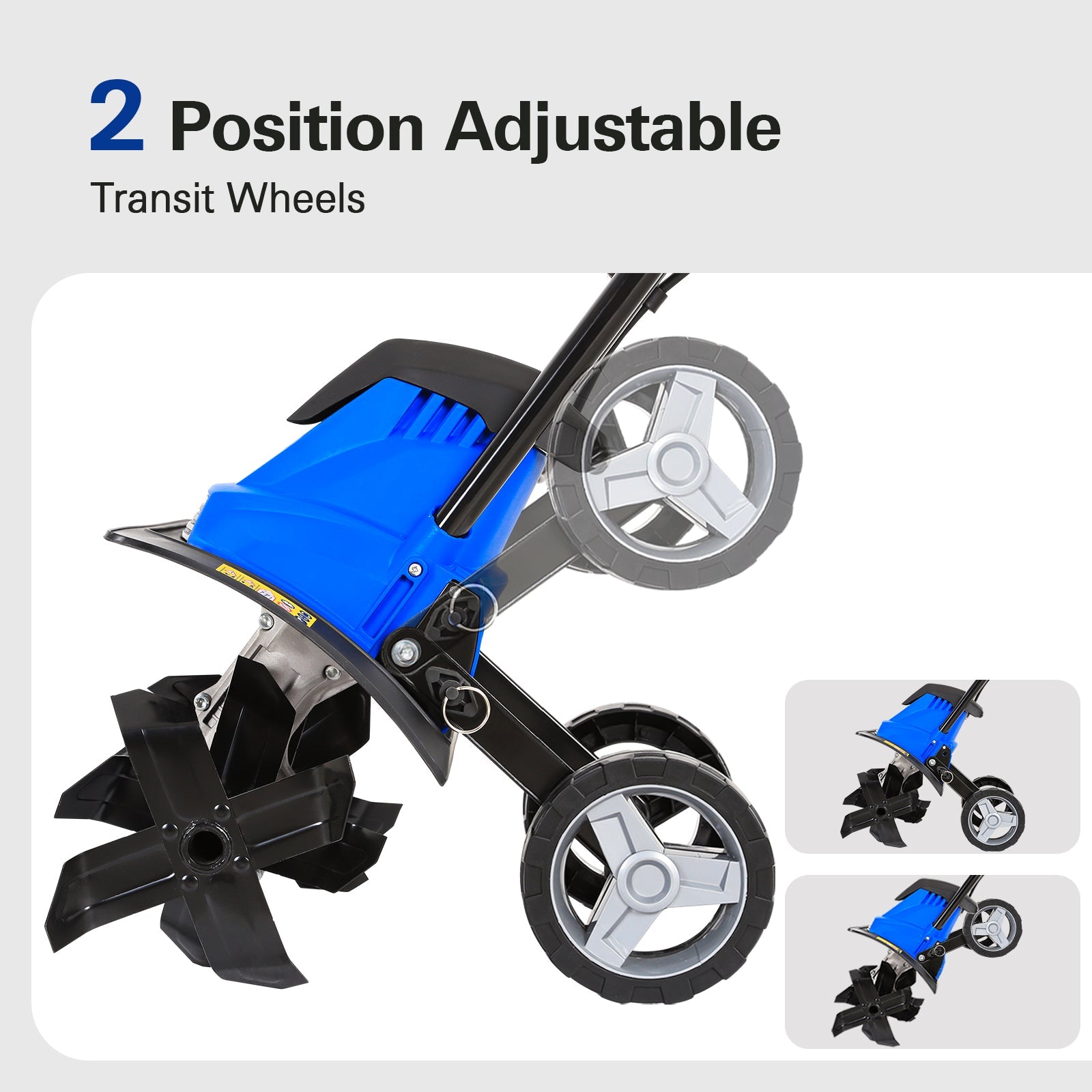 BILT HARD 14" Electric Tiller Cultivator – 10 Amp, 4 Steel Tines, 8.7" Tilling Depth & Foldable Handle