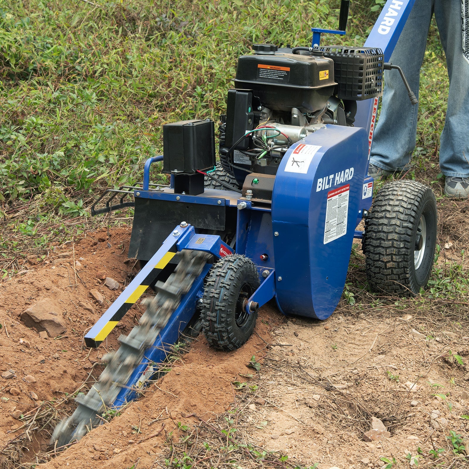 24-Inch Walk-Behind Trencher – 15HP 420cc Ducar Gas Engine, Electric Start