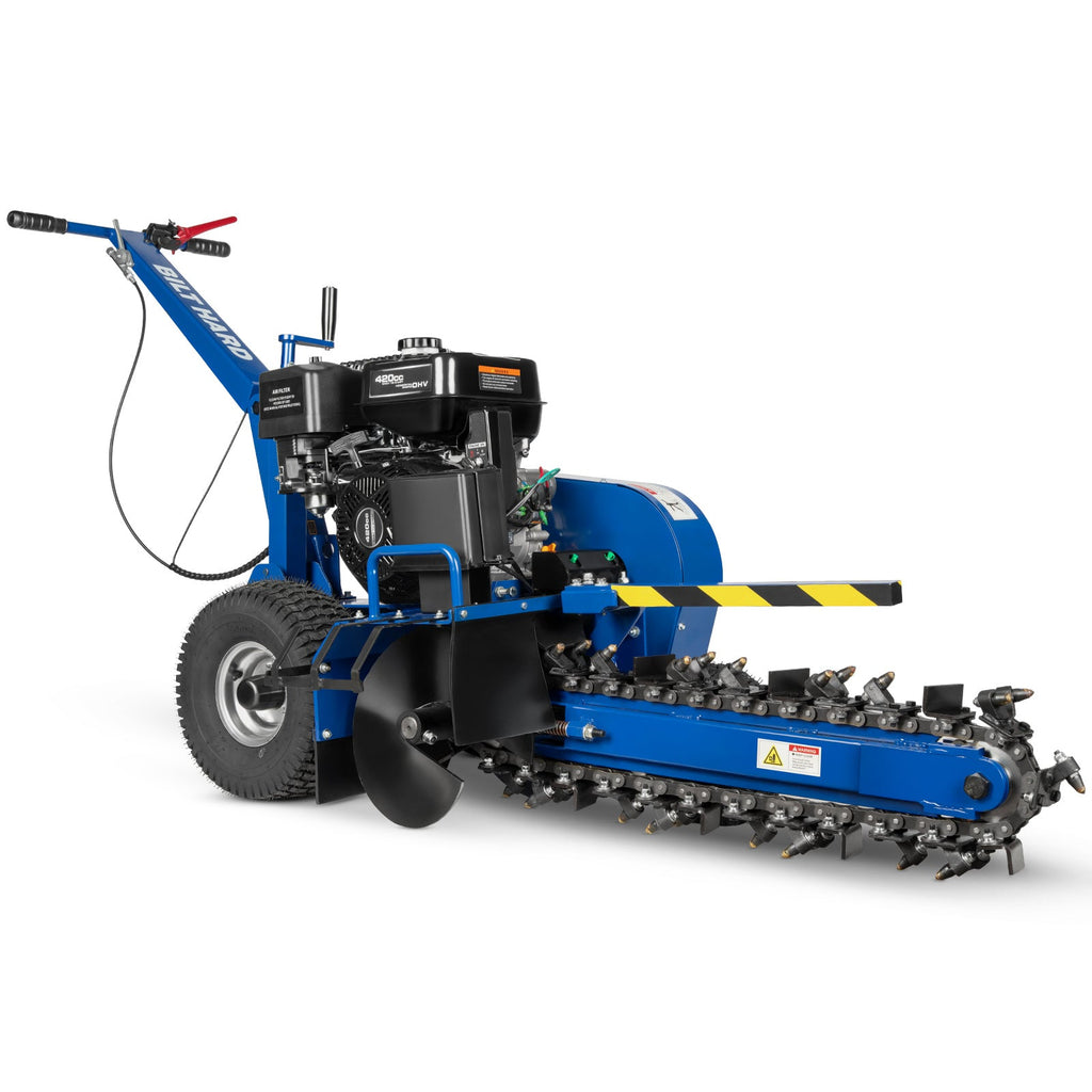 24-Inch Walk-Behind Trencher – 15HP 420cc Ducar Gas Engine, Electric Start