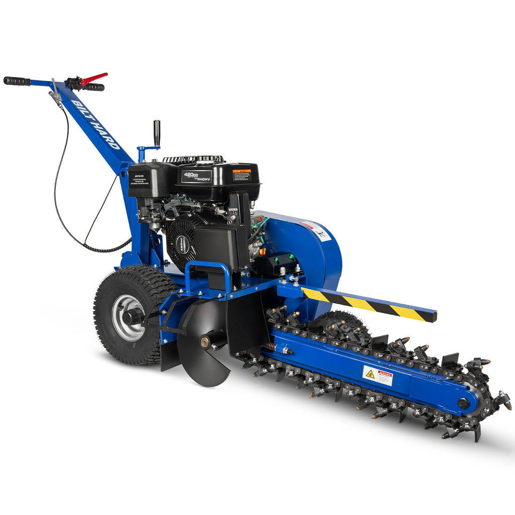 24-Inch Walk-Behind Trencher – 15HP 420cc Ducar Gas Engine, Electric Start
