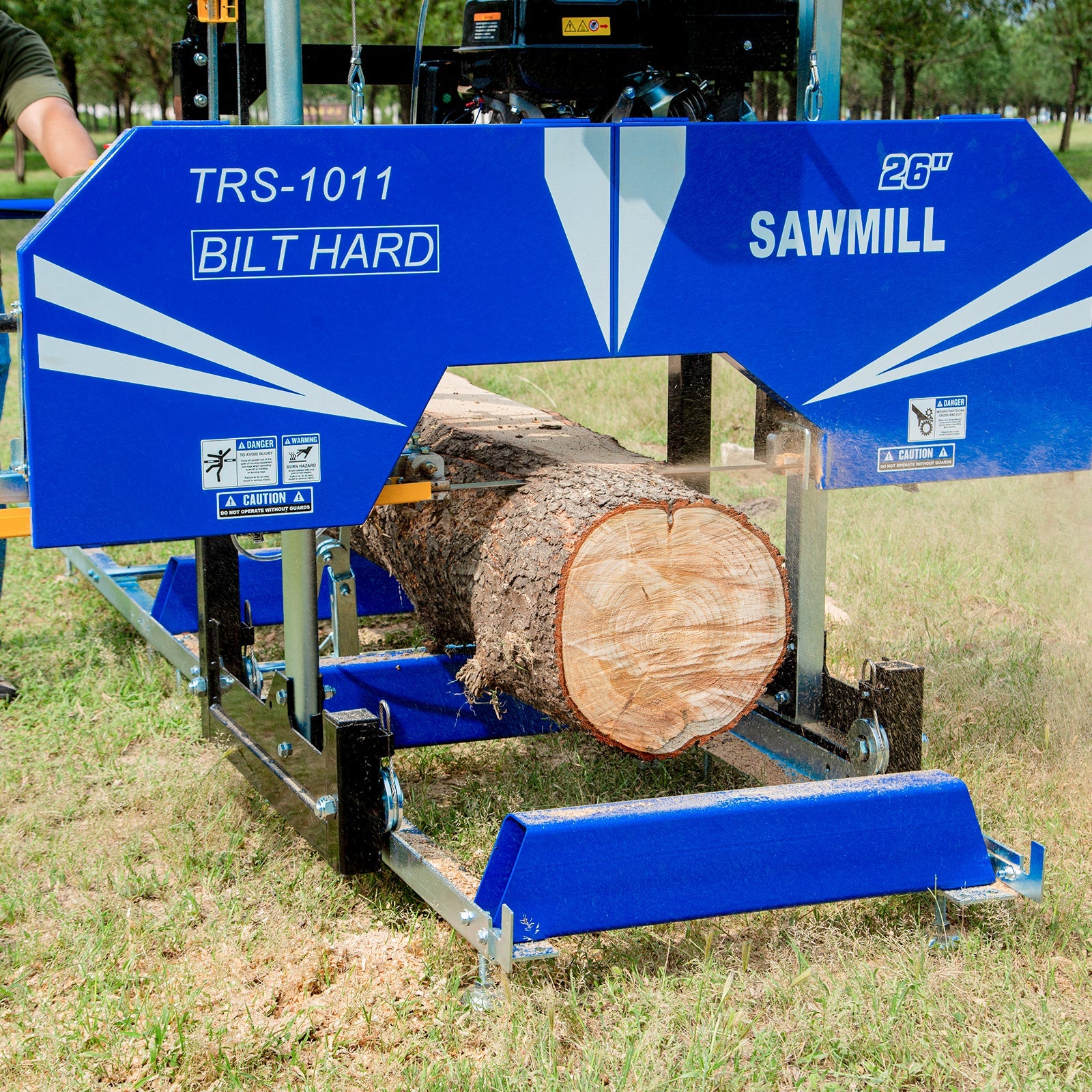 BILT HARD 26" Portable Sawmill with 15HP 420cc Gas Powered Engine | Includes 10 Bonus Blades