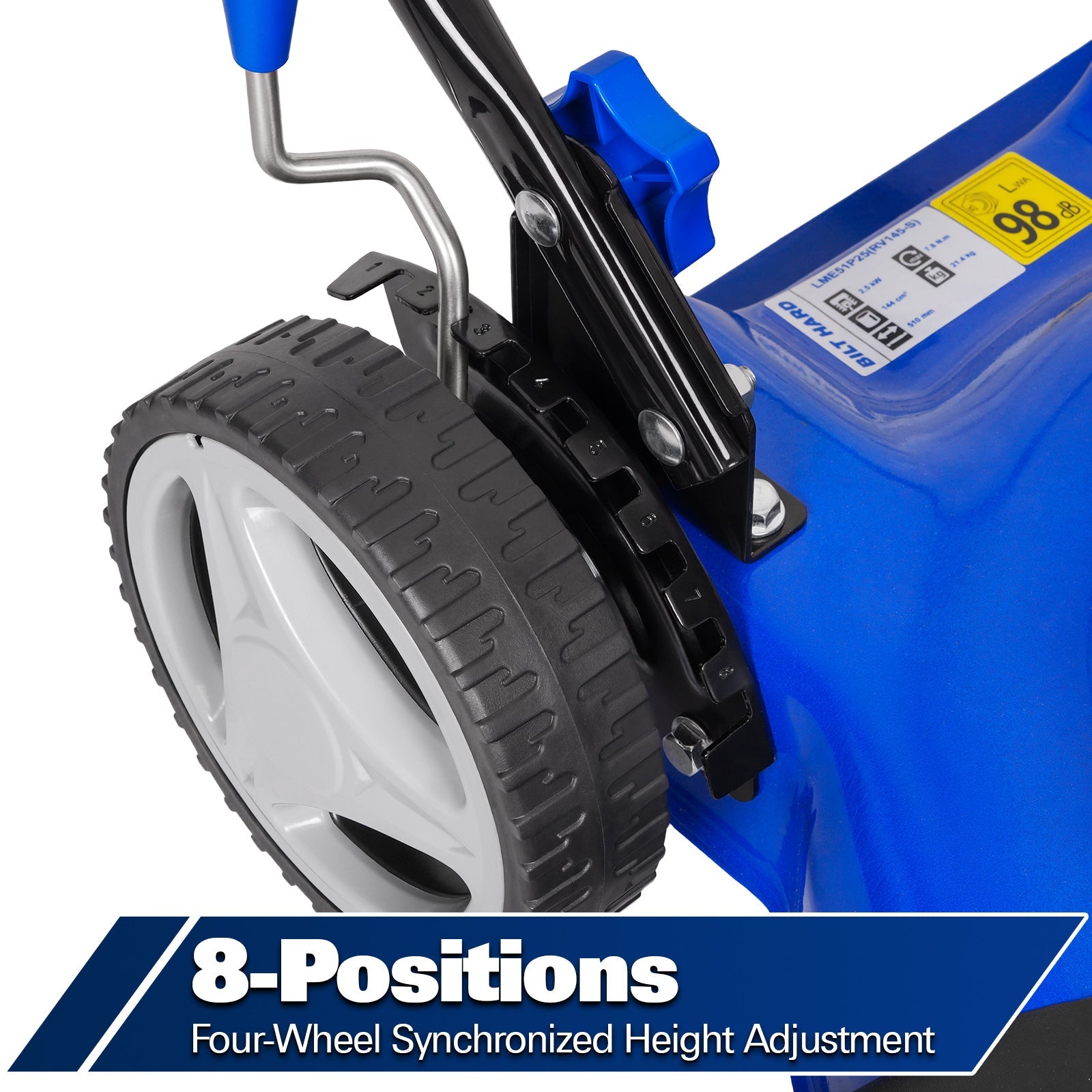 BILT HARD 20" Gas Push Lawn Mower – 144cc 4-Cycle Engine, 8 Cutting Heights, Perfect for Lawns, Yards & Gardens
