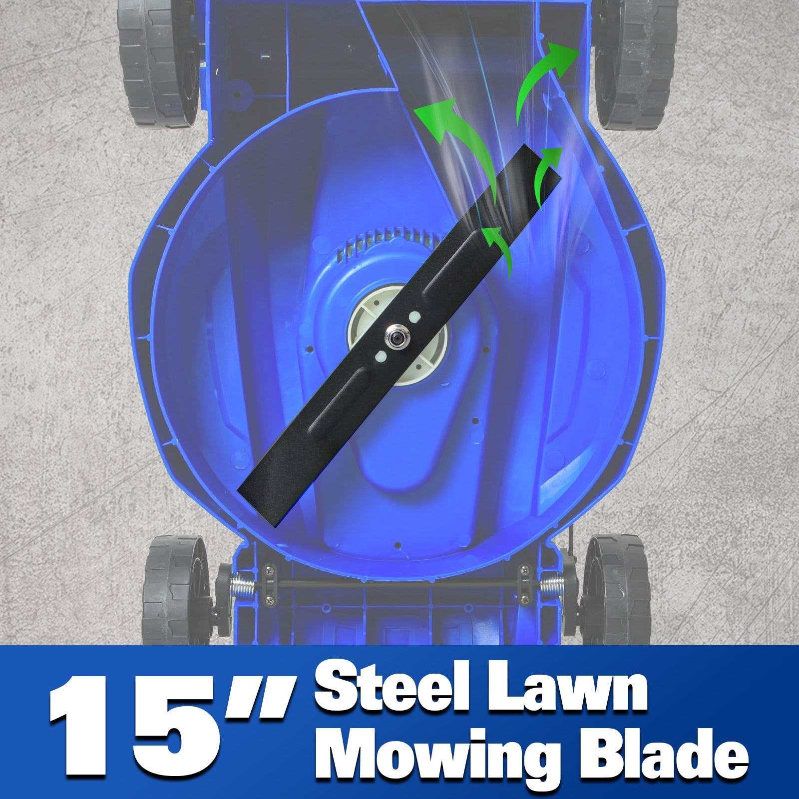 BILT HARD 15-Inch 11Amp Corded Electric Lawn Mower – Lightweight Push Mower with 9.2 Gal Collection Bag, 5 Height Adjustments, Ideal for Small to Medium Yards & Garden