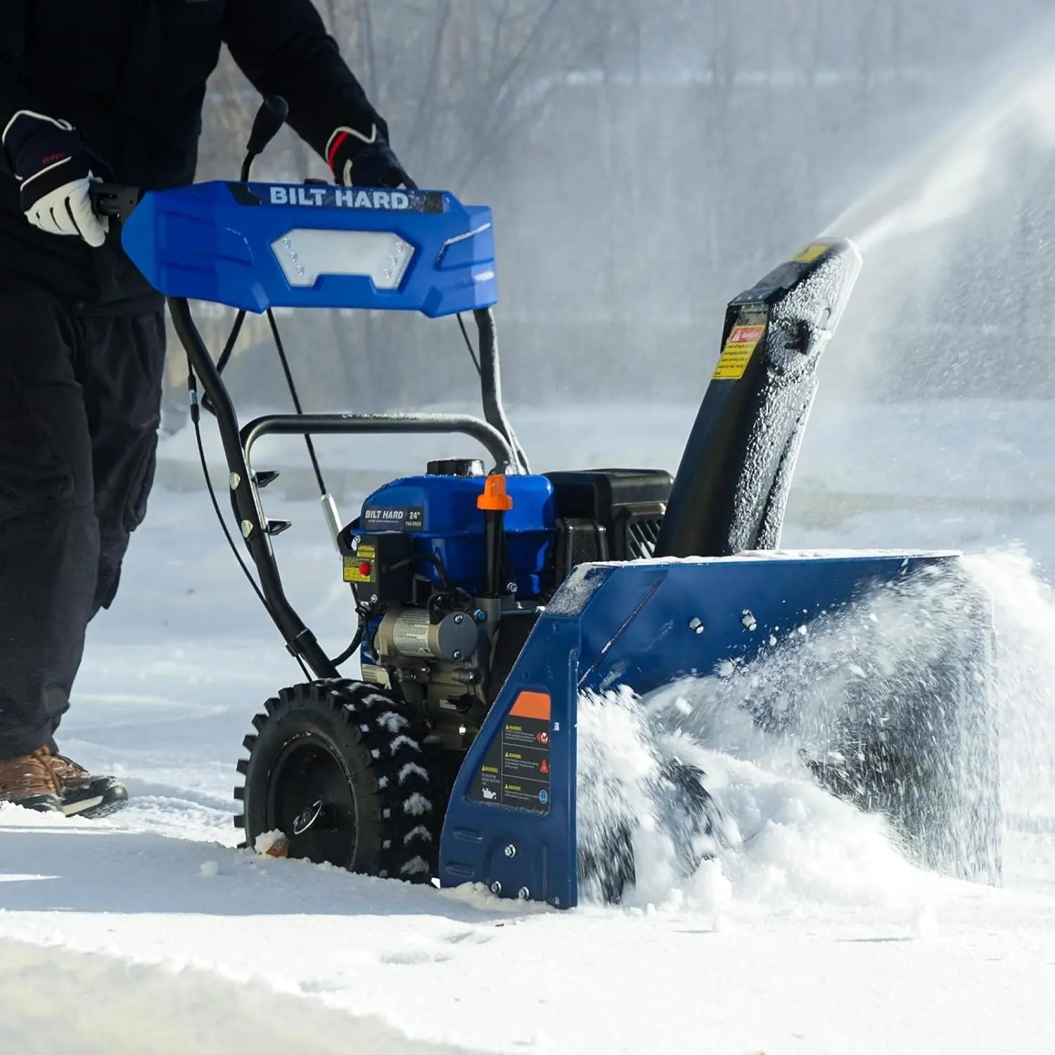 24" Gas Powered Snow Blower 212cc Engine with Electric Start 2-Stage Self-Propelled