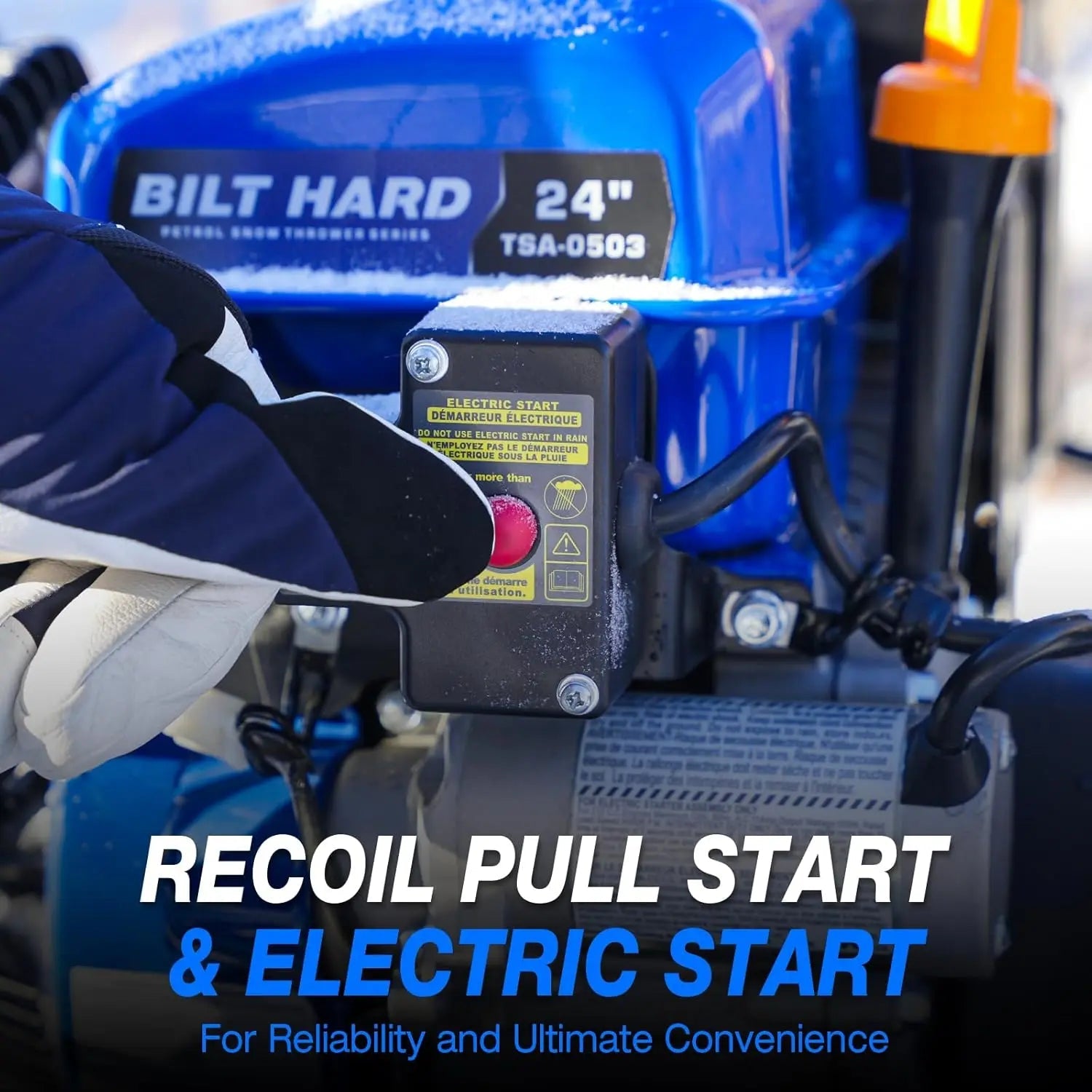 24" Gas Powered Snow Blower 212cc Engine with Electric Start 2-Stage Self-Propelled