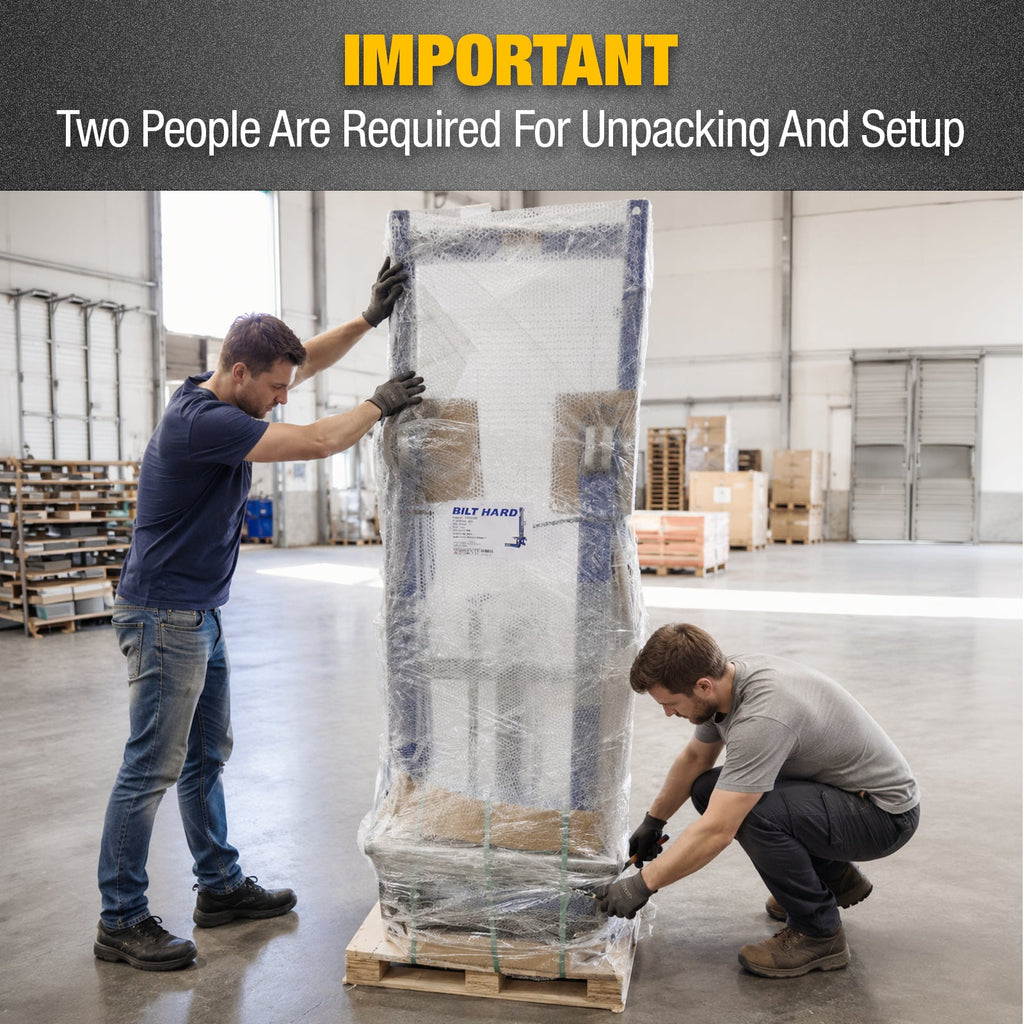 BILT HARD 2,200-Lb Manual Pallet Stacker, 63-Inch Lift Height