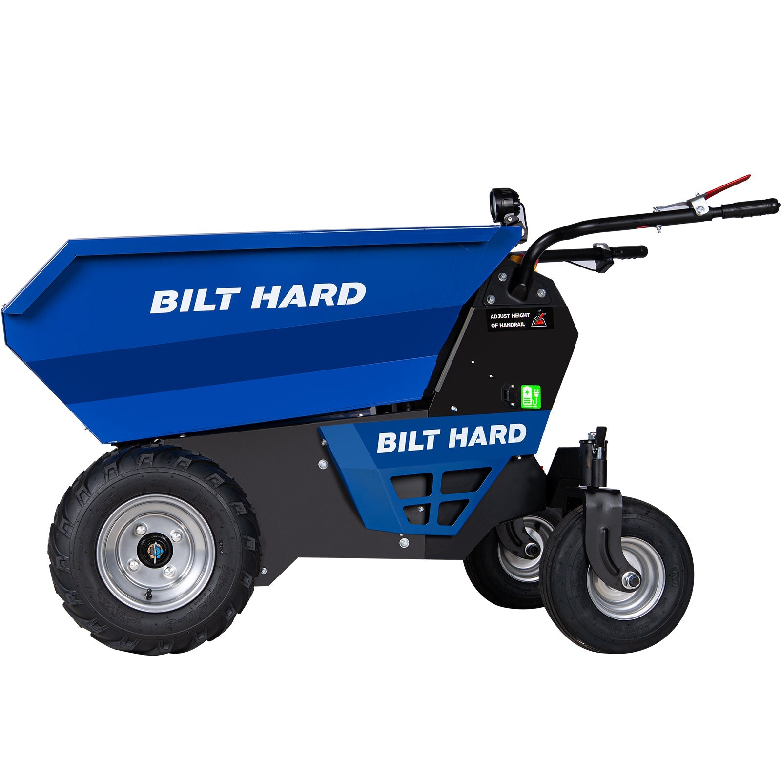 1100Lbs Loading Electric Dumper Cart, 48V Battery Powered Wheel Barrow Electric Mini Dumper