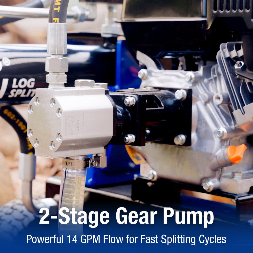LOG-X Series 22-Ton Gas Log Splitter: 209cc Engine, 7-Second Cycle
