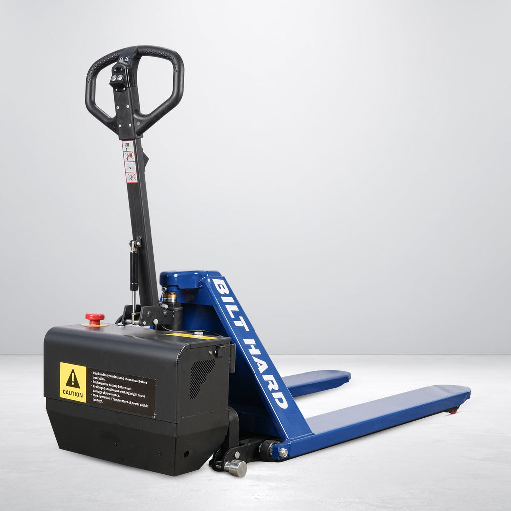 BILT HARD 3,300-Lb Semi-Electric High-Lift Pallet Jack, 31.5-Inch Lift Height