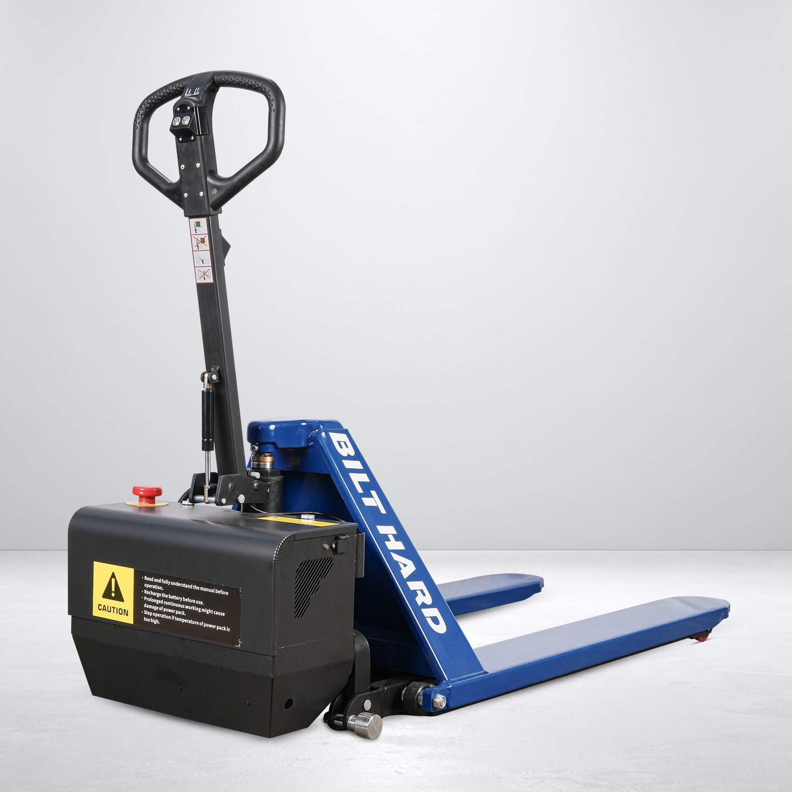 BILT HARD 3,300-Lb Semi-Electric High-Lift Pallet Jack, 31.5-Inch Lift Height
