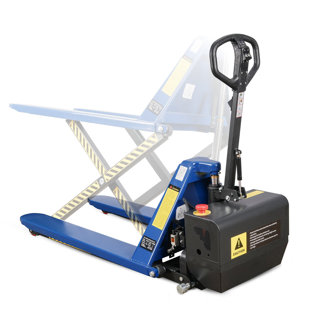 BILT HARD 3,300-Lb Semi-Electric High-Lift Pallet Jack, 31.5-Inch Lift Height
