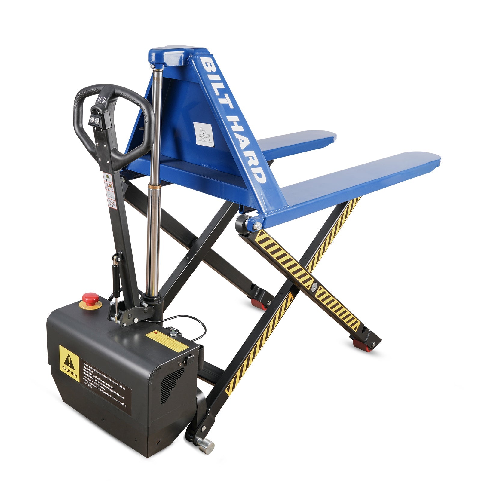 BILT HARD 3,300-Lb Semi-Electric High-Lift Pallet Jack, 31.5-Inch Lift Height