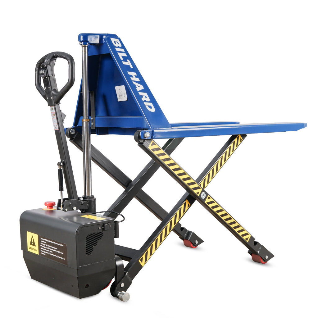 BILT HARD 3,300-Lb Semi-Electric High-Lift Pallet Jack, 31.5-Inch Lift Height