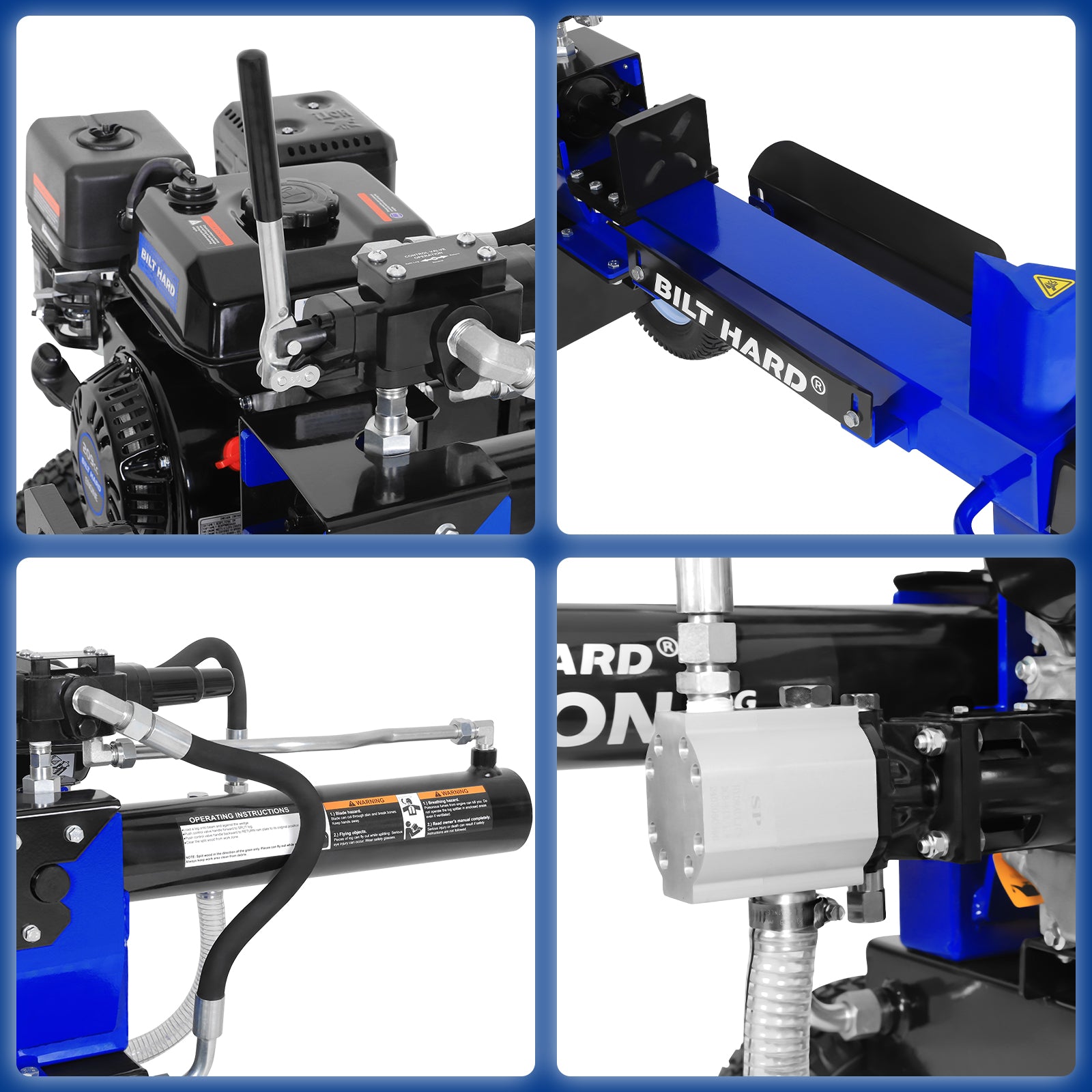 LOG-X Series 22-Ton Gas Log Splitter: 209cc Engine, 7-Second Cycle